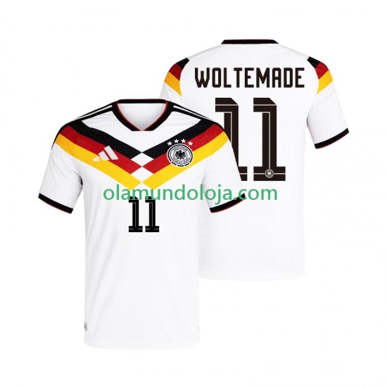 Camisola Alemanha Woltemade 11 Homem Equipamento Primeiro Copa do Mundo 2026 Manga Curta